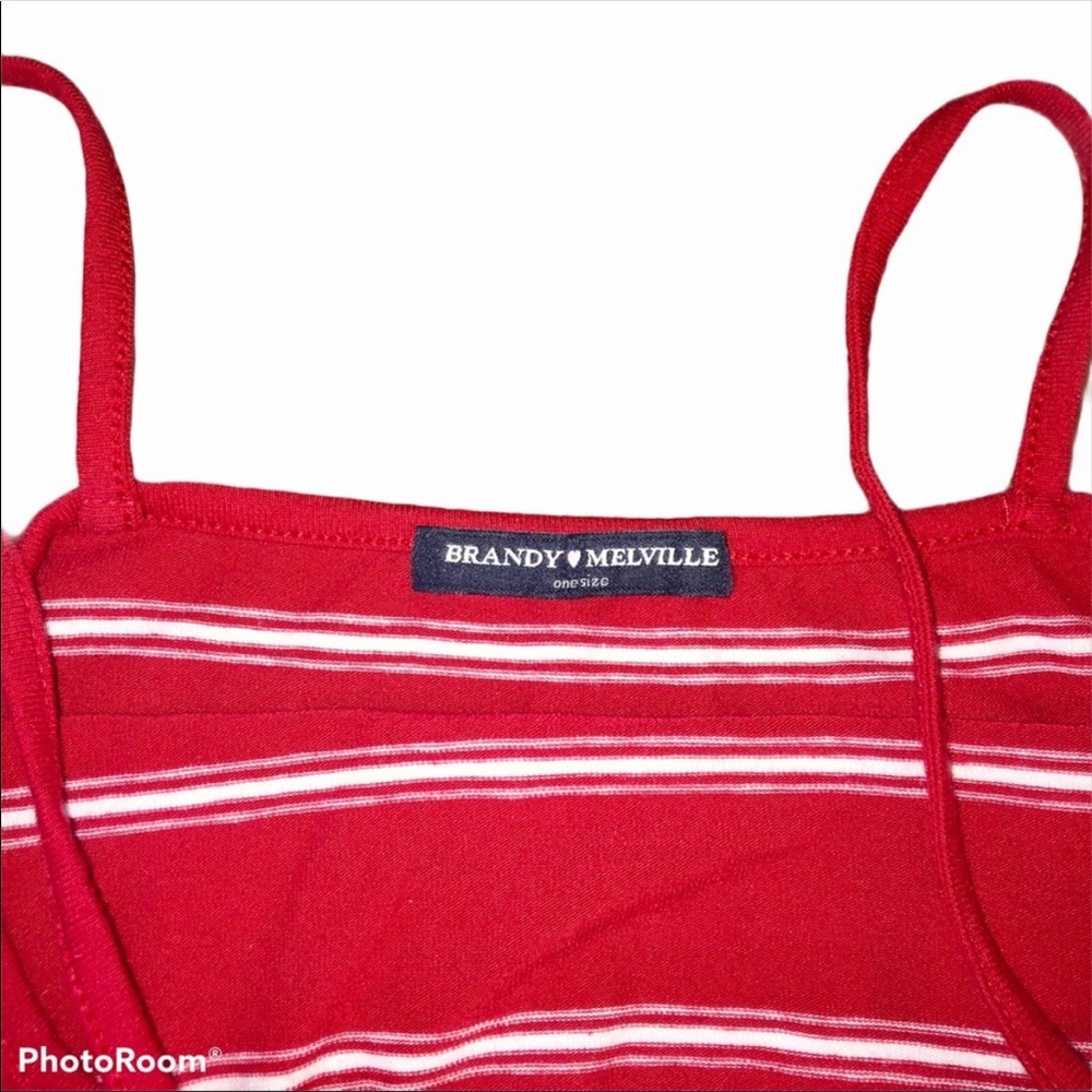 BRANDY MELVILLE Red Striped Faye Tank - Picture 3 of 3